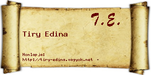 Tiry Edina névjegykártya